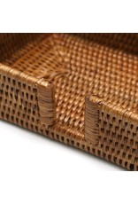Caspari Rattan Guest Towel Napkin Holder Rattan