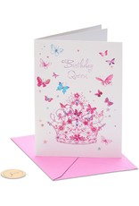 PAPYRUS® Birthday Card Tiara With Butterflies