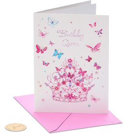 PAPYRUS® Birthday Card Tiara With Butterflies