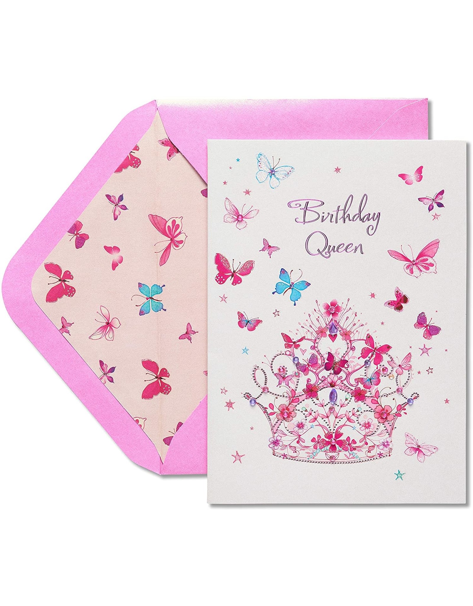 PAPYRUS® Birthday Card Tiara With Butterflies