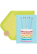 PAPYRUS® Birthday Card Glittered Rainbow Cake