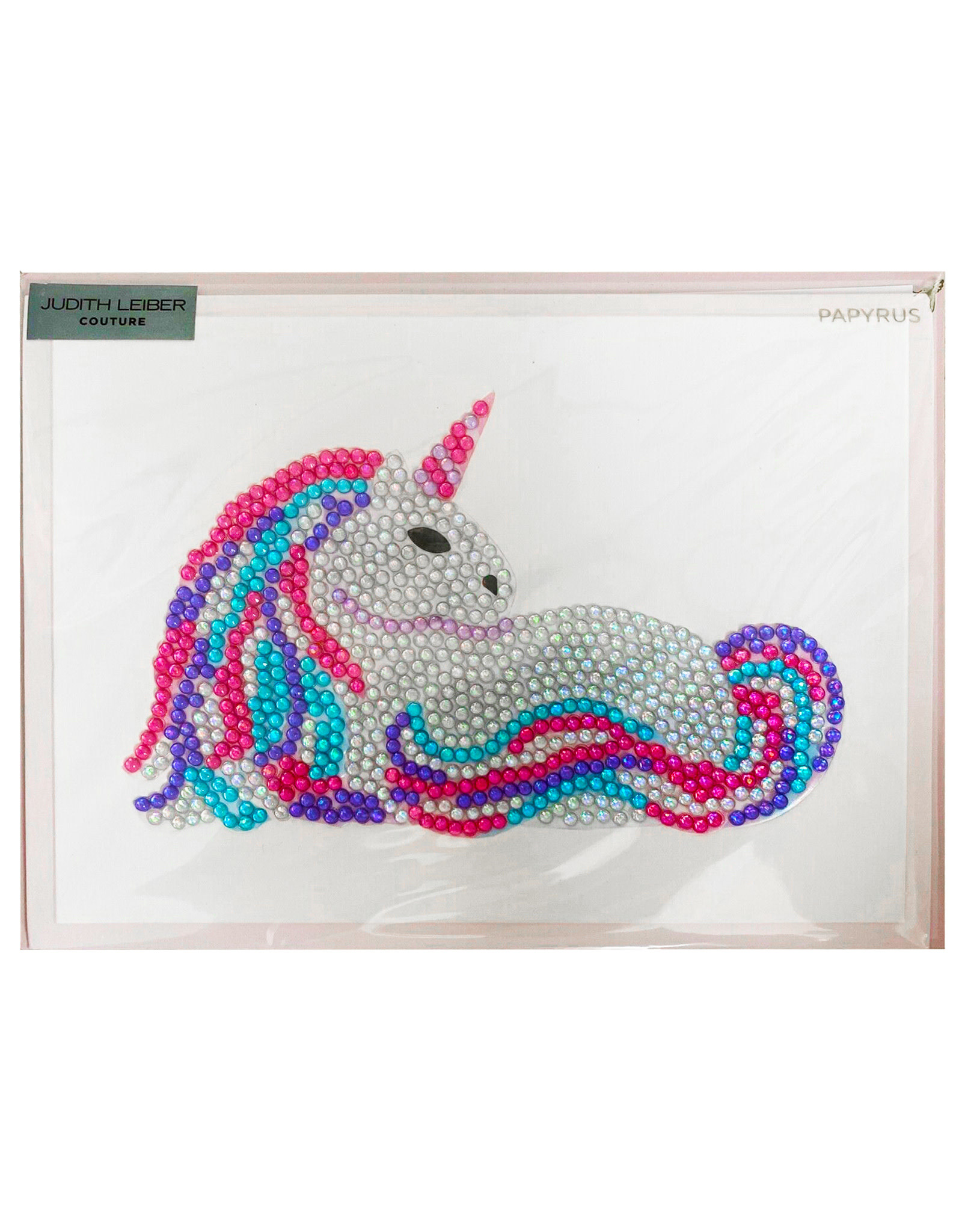 PAPYRUS® Birthday Card Gem Rainbow Unicorn by Judith Leiber
