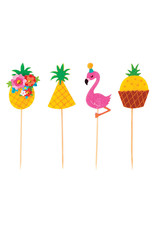 Papyrus Cupcake Party Picks 12pk Aloha Party Pineapples Flamingos