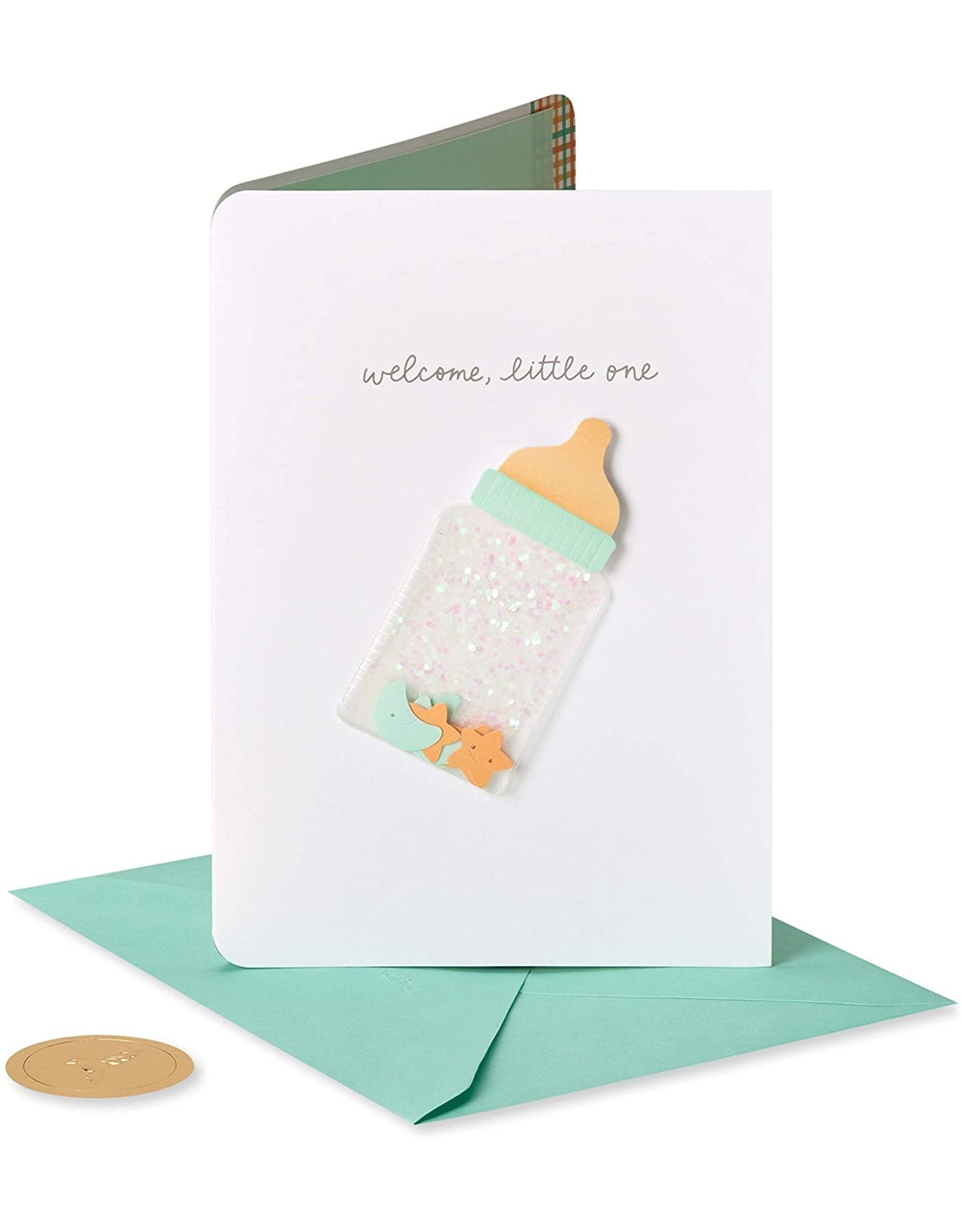 PAPYRUS® New Baby Card Gender Neutral Baby Bottle