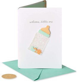 PAPYRUS® New Baby Card Gender Neutral Baby Bottle