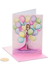 PAPYRUS® Birthday Card Girl With Balloons Bella Pilar