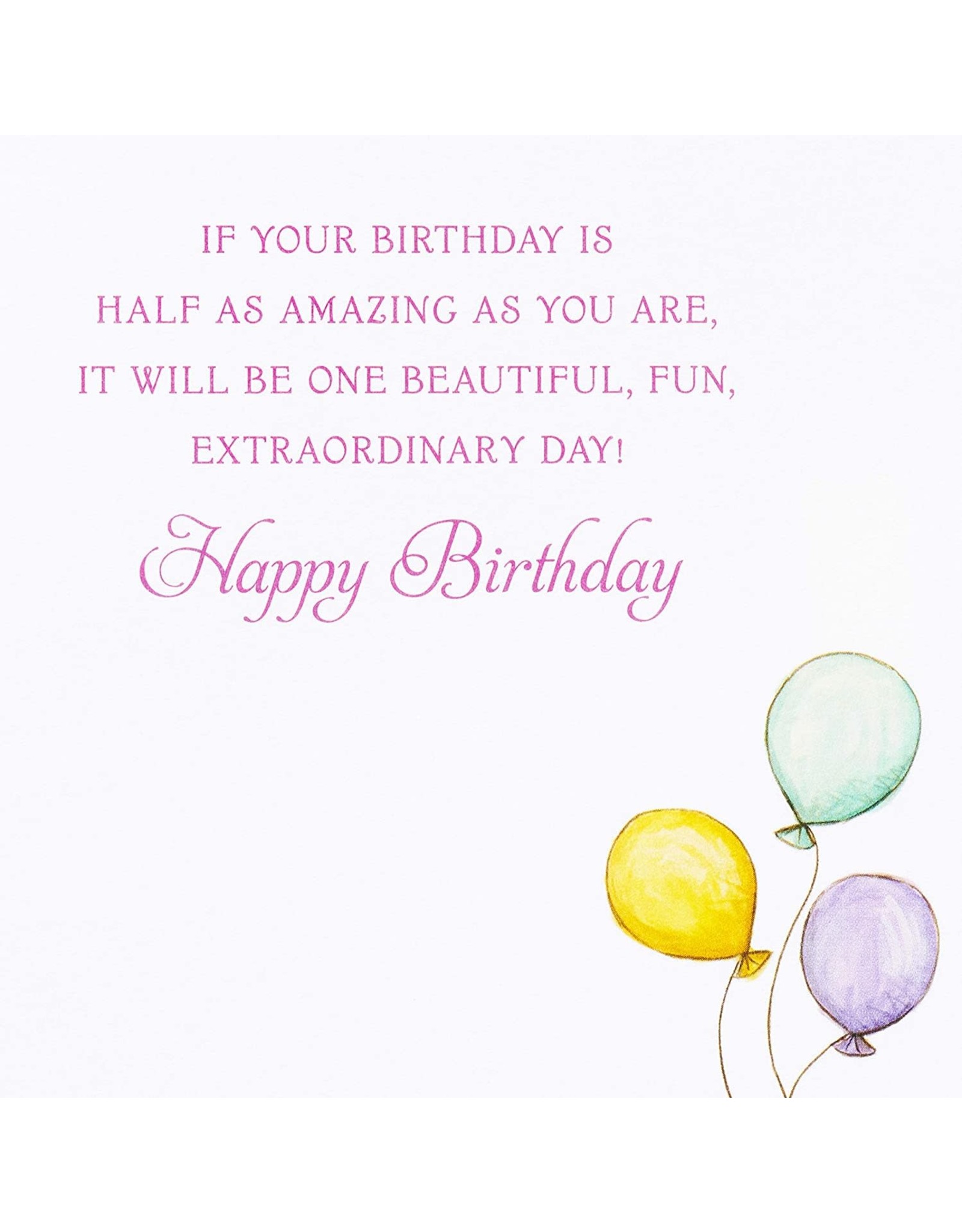 PAPYRUS® Birthday Card Girl With Balloons Bella Pilar