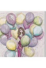 PAPYRUS® Birthday Card Girl With Balloons Bella Pilar