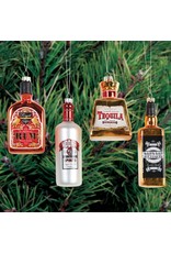 Kurt Adler Glass Alcohol Bottle Ornaments 4 Assorted