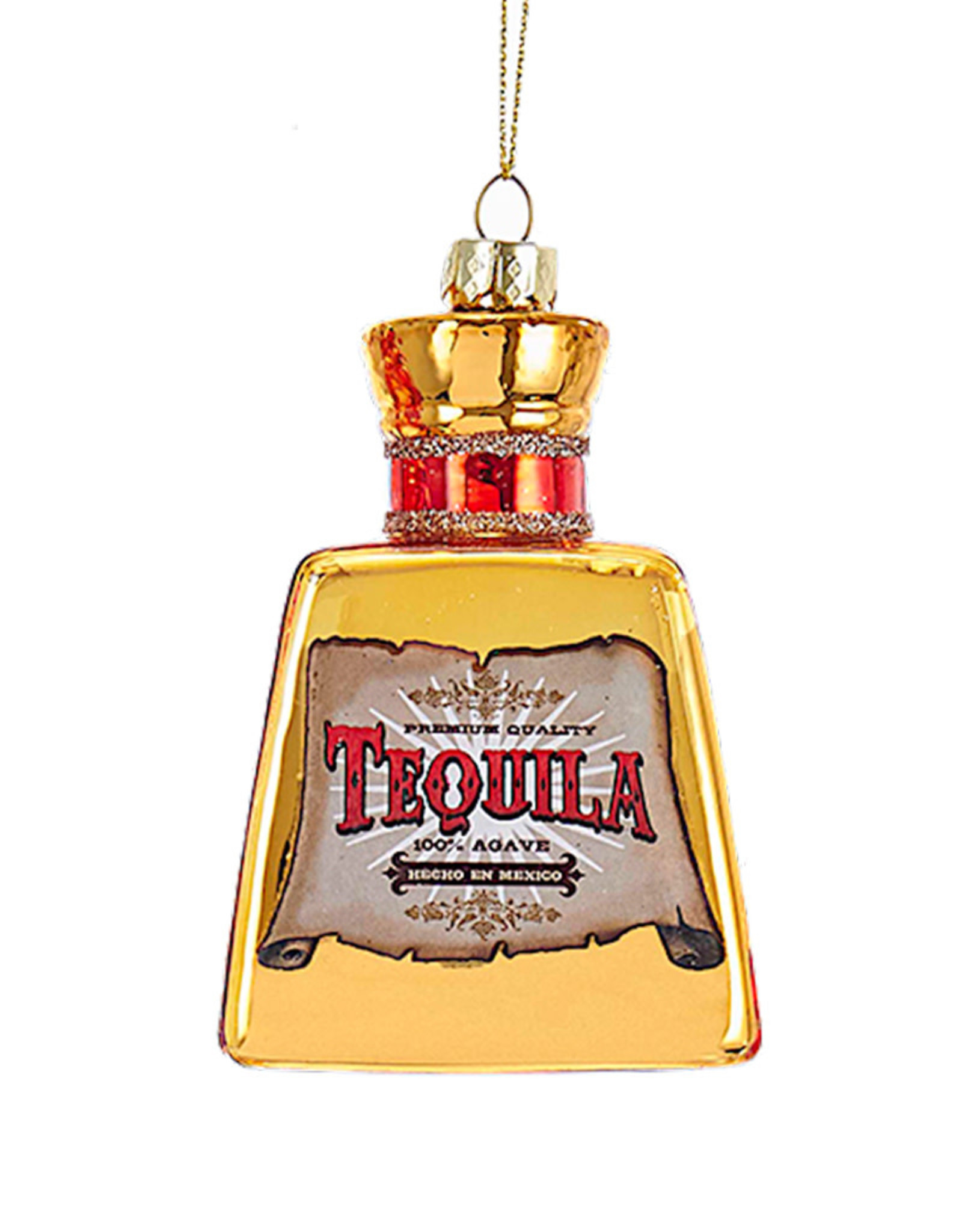 Kurt Adler Glass Tequila Bottle Ornament