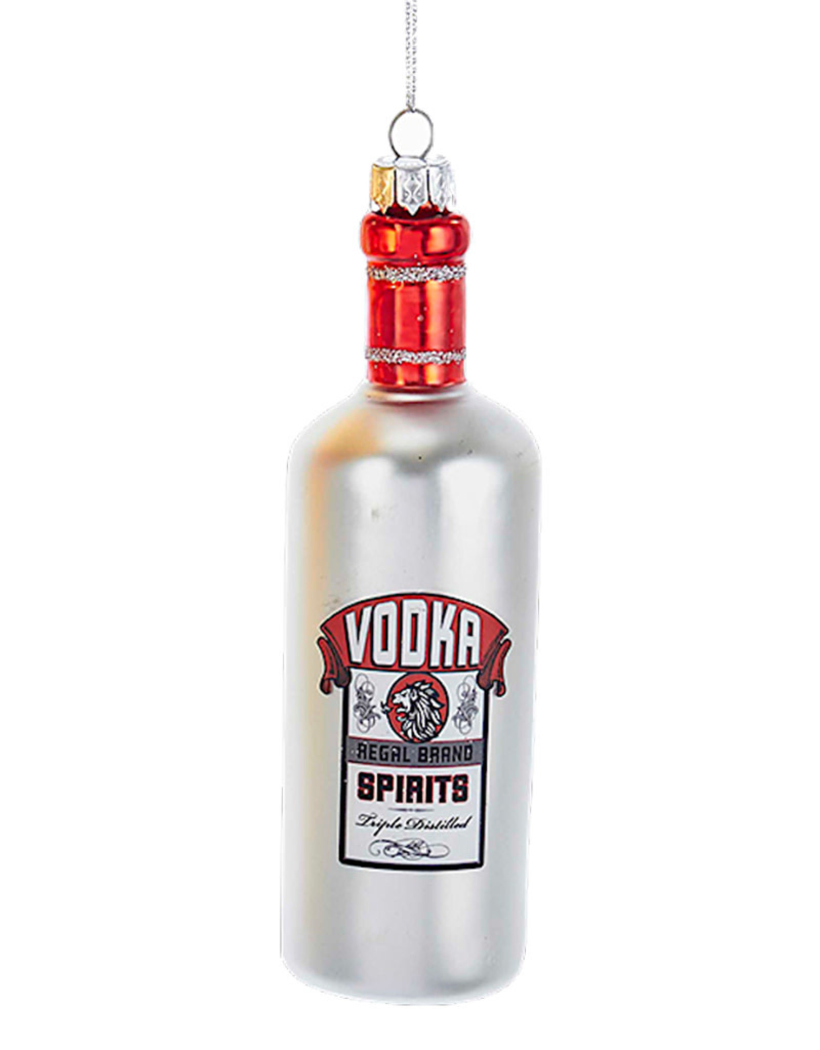 Kurt Adler Glass Vodka Bottle Ornament