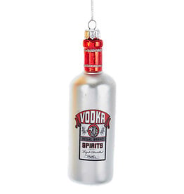 Kurt Adler Glass Vodka Bottle Ornament