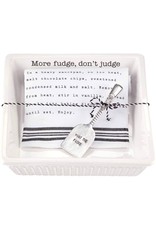 Mud Pie Fudge Baker With Spatula And Towel Set