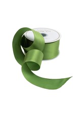 Caspari Solid Green Satin Wired Ribbon - 9 Yard Spool