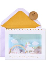 PAPYRUS® Birthday Cards 3D Unicorn Scene Birthday Card