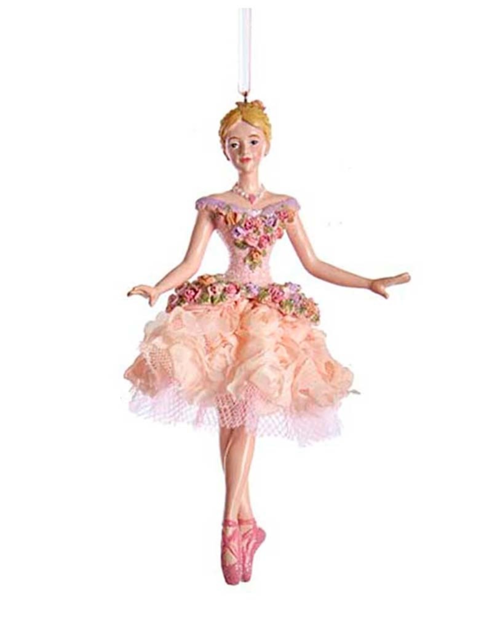 Kurt Adler Blush Pink Ballerina Ornament - Pose B