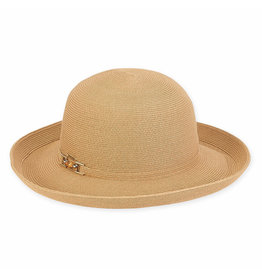 Sun N Sand Women's Hats Premium Paper Braid Up Brim - Tan