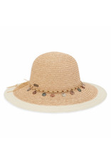 Sun N Sand Womens Hats Floppy Raffia W Bead Trim - Natural