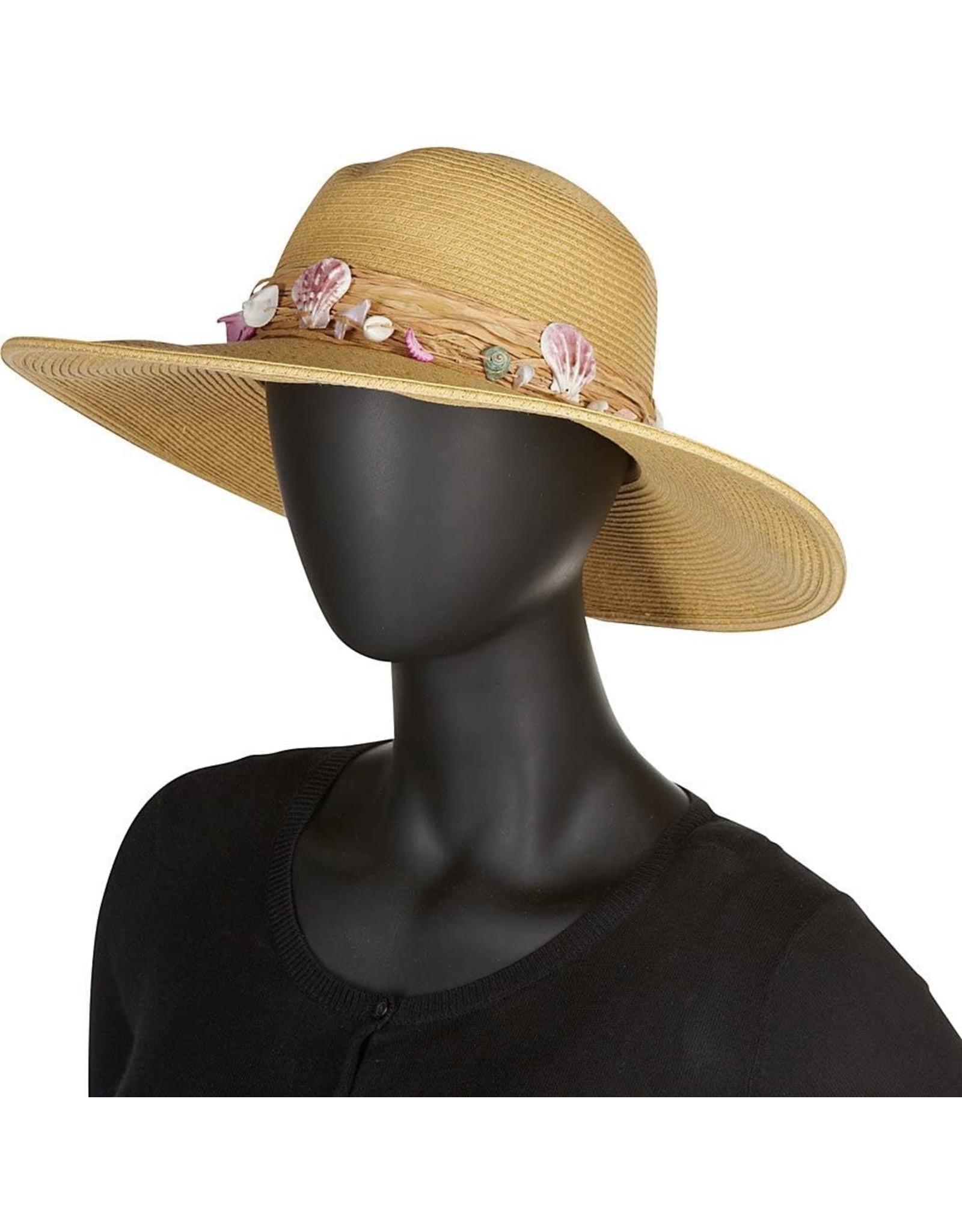 Sun N Sand Women's Hats Raffia With Seashells Hat - Natural - Digs N Gifts