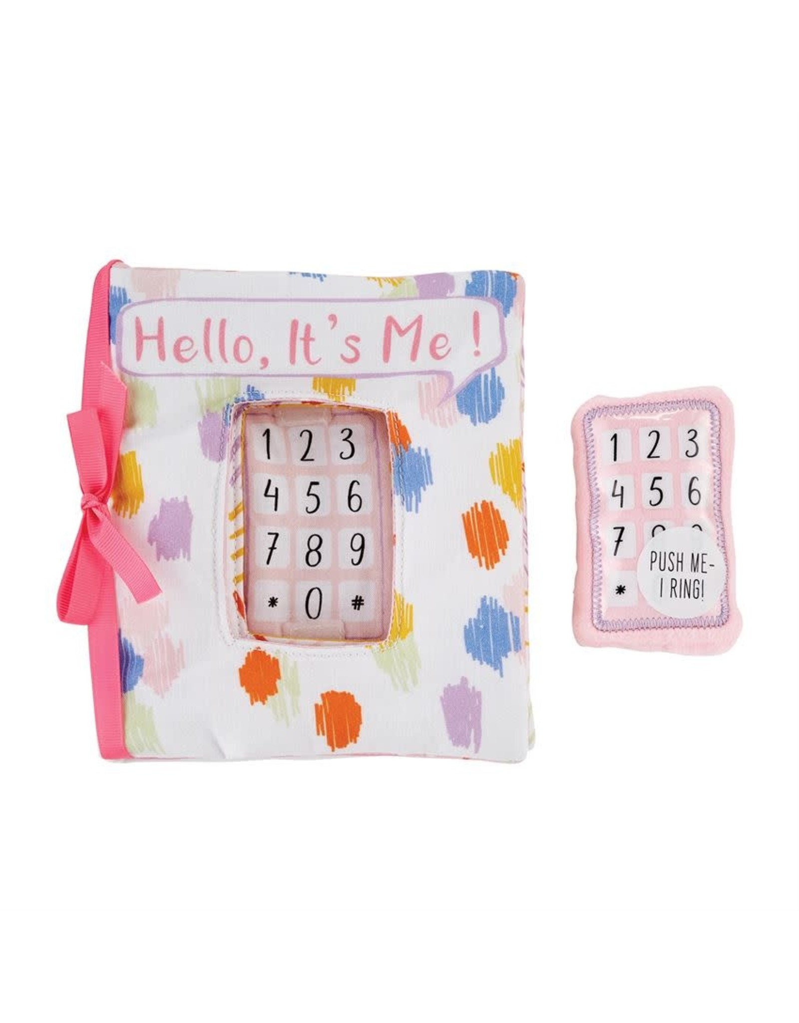 Mud Pie Baby Gifts Hello Its Me Plush Ringing Phone Book Pink