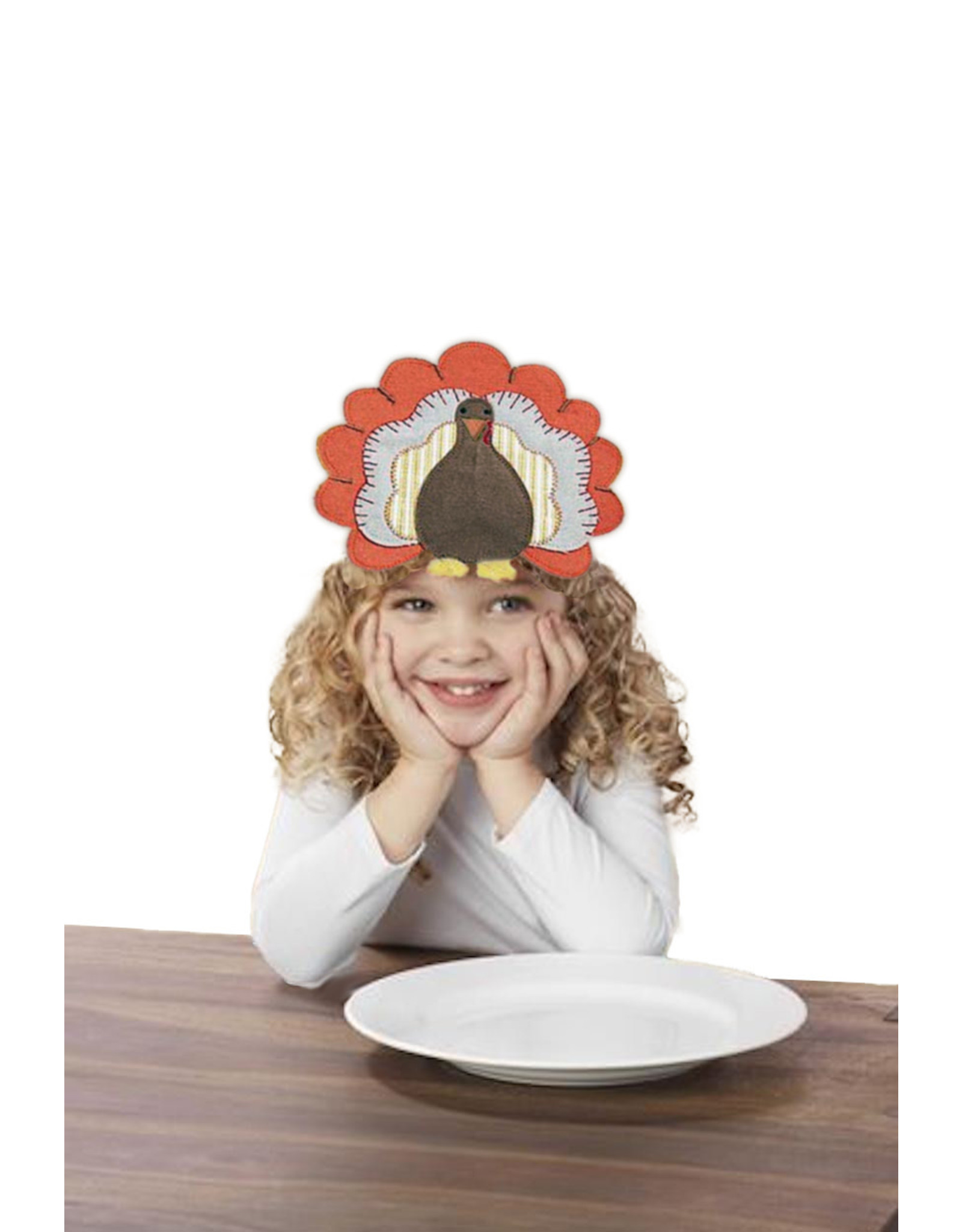 Mud Pie Thanksgiving Turkey Headband Plate Wrap - O