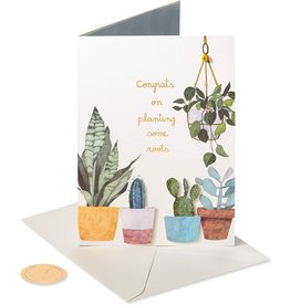 PAPYRUS® Congratulations Card For New Home - House Plants