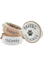 Mud Pie Travel Pet Bowls Set With Carrying Case