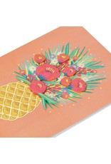 PAPYRUS® Birthday Card Pineapple Floral On Orange