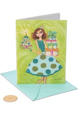 PAPYRUS® Birthday Card Girl In Polka Dot Dress By Bella Pilar
