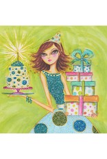 PAPYRUS® Birthday Card Girl In Polka Dot Dress By Bella Pilar