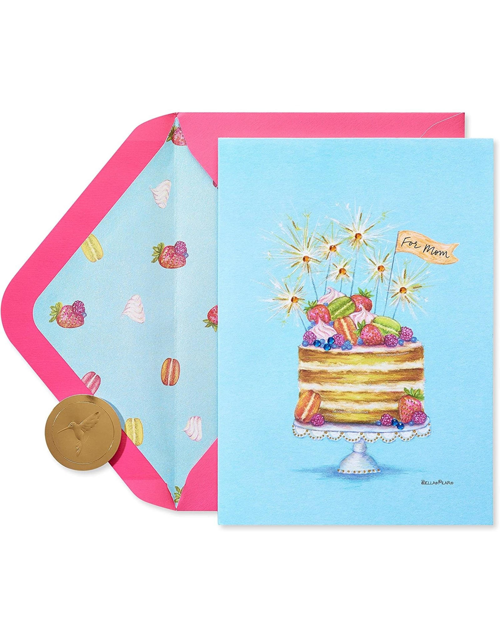 PAPYRUS® Birthday Card For Mom Sparkler Cake By Bella Pilar