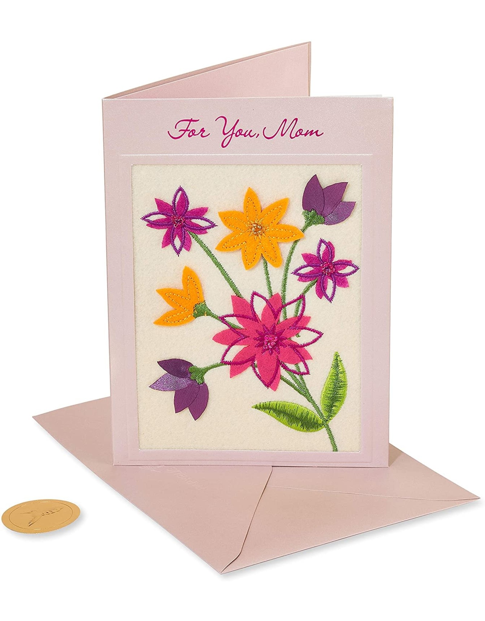 PAPYRUS® Birthday Card For Mom A Loving Wish Embroidered Flowers