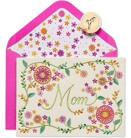 PAPYRUS® Birthday Card For Mom Embroidered With Flowers