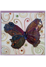 PAPYRUS® Blank Card Dotted Butterfly Paisley