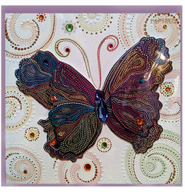 PAPYRUS® Blank Card Dotted Butterfly Paisley