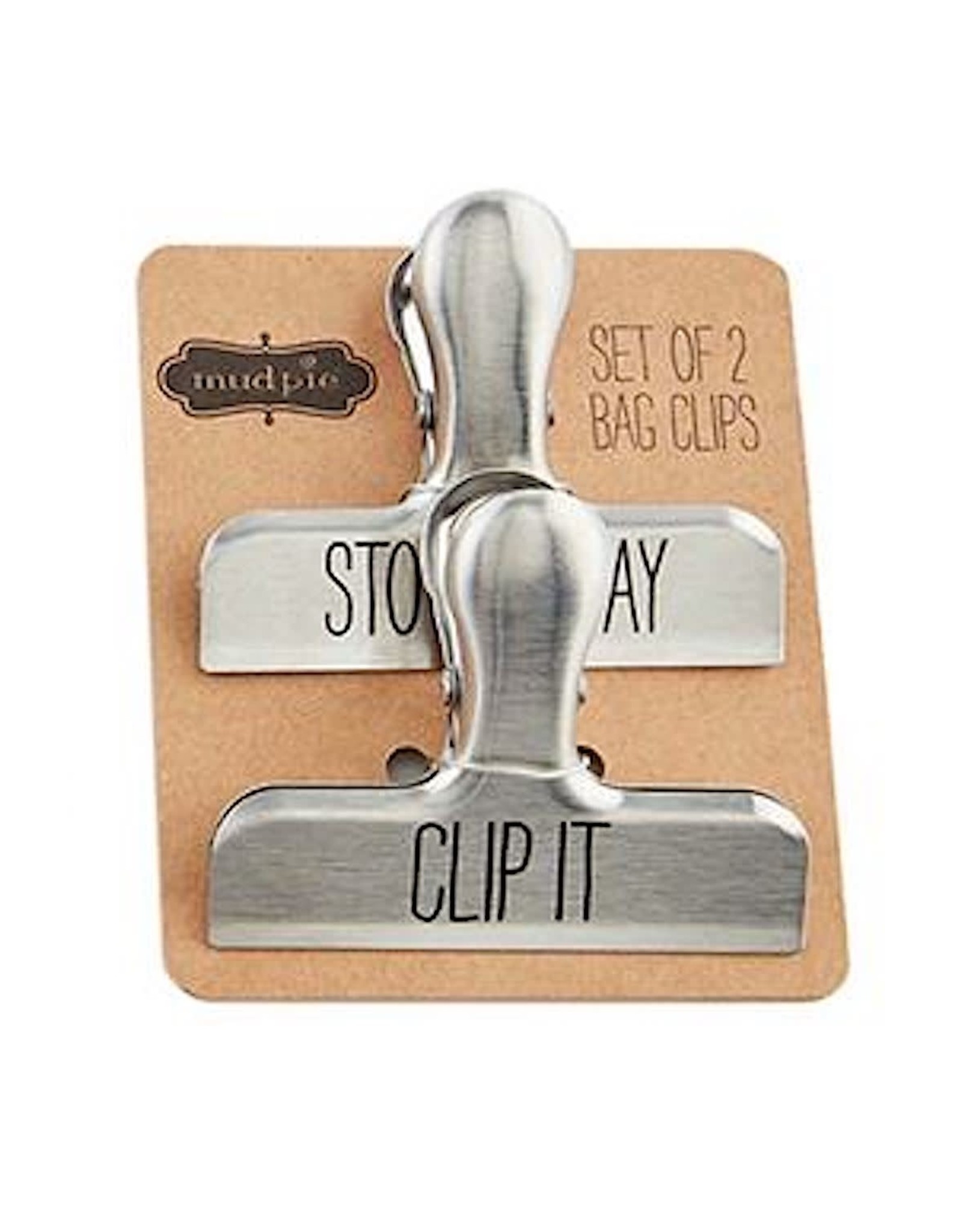 Mud Pie Gifts Chip Bag Clips Set of 2 - Nibble - Save For Later - Digs N  Gifts