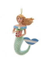 Kurt Adler Whimsical Mermaid Ornaments Blue n Green w Gift
