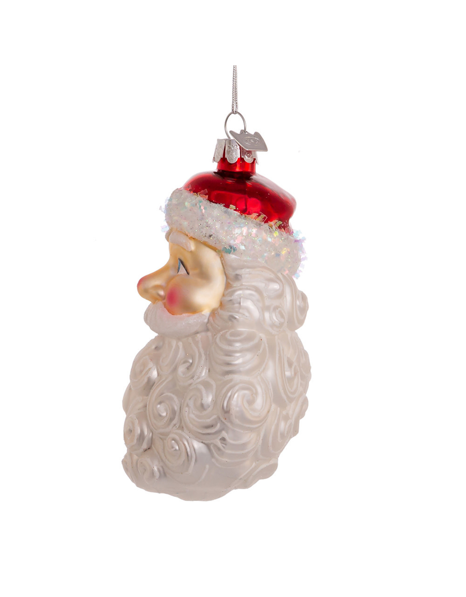 Kurt Adler Nobel Gems Glass Santa Head Ornament