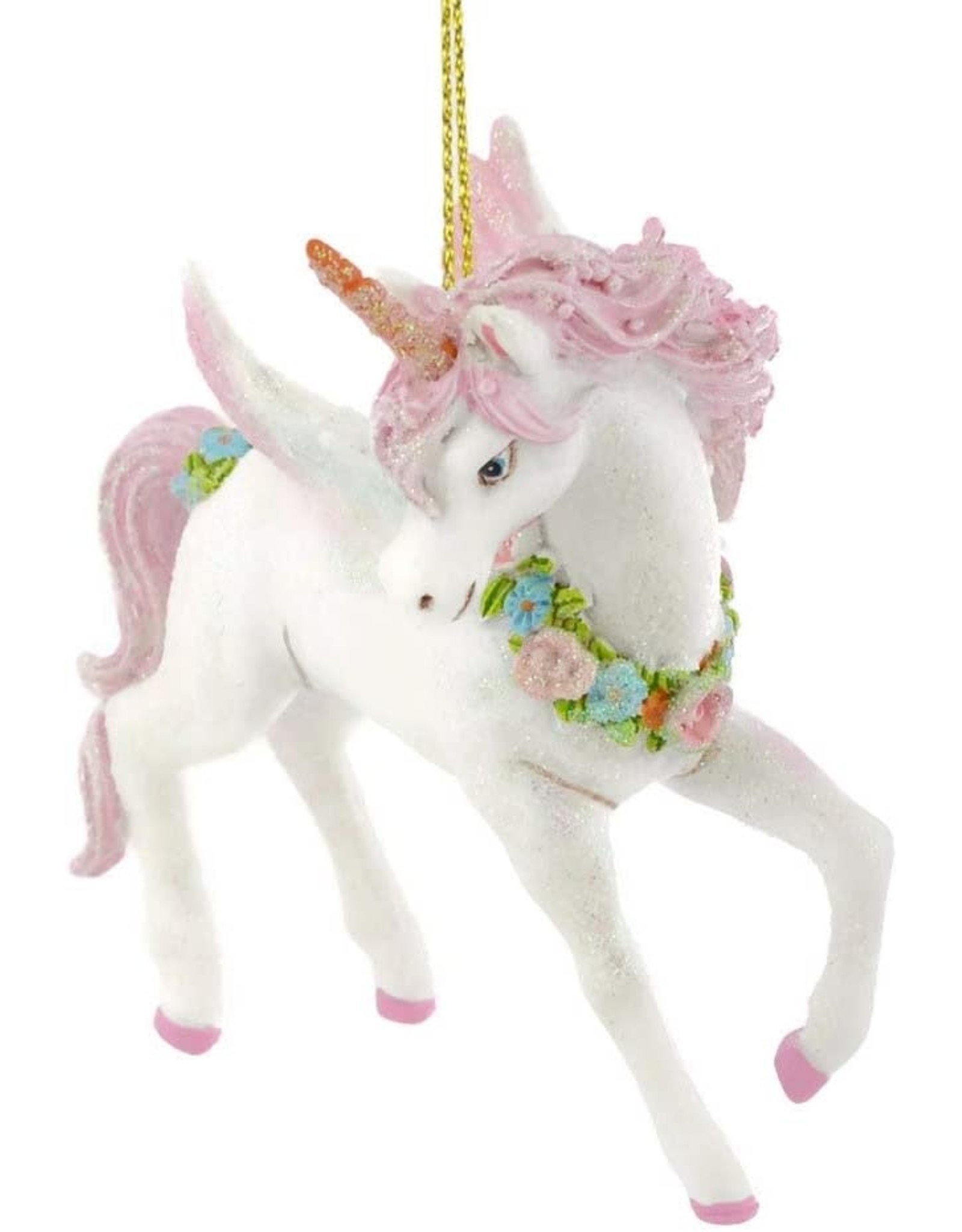 Kurt Adler Glittered Unicorn Fantasy Horse Ornament