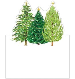 Caspari Christmas Place Cards Tent Style 8pk Christmas Tree w Lights