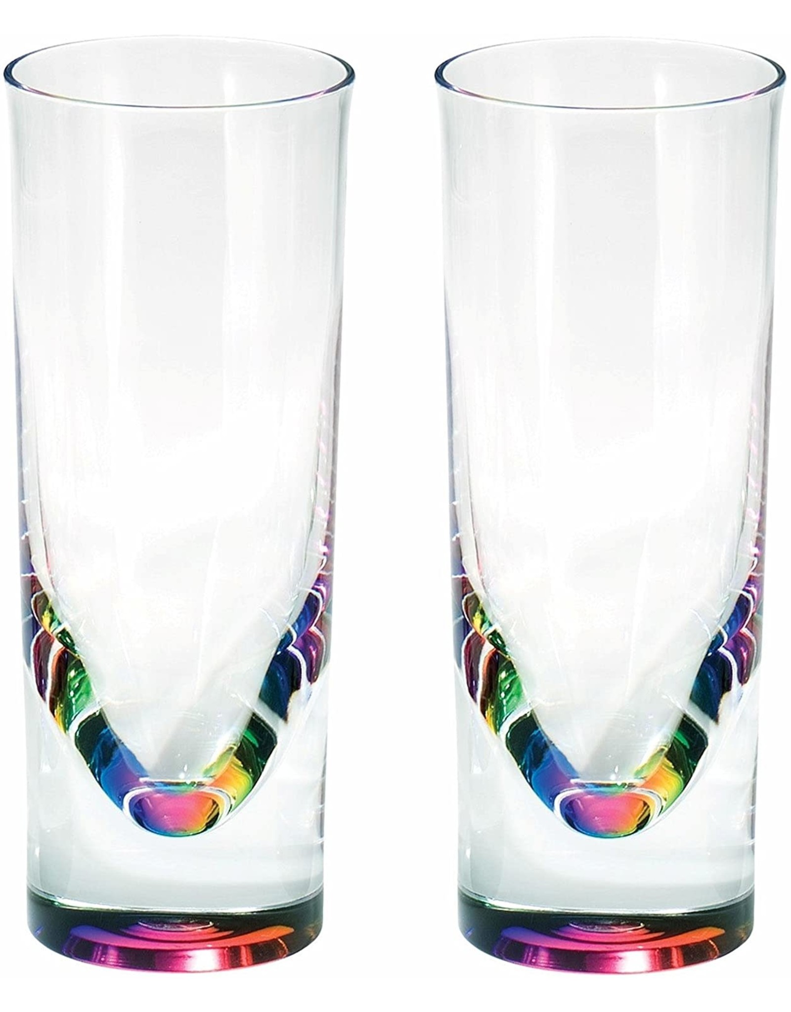 Merritt International Acrylic Rainbow Teardrop Tumbler 14oz Set Of 2