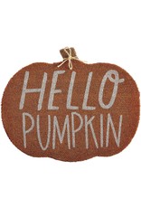 Mud Pie Hello Pumpkin Doormat Woven Coir Mat