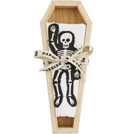 Mud Pie Halloween Cracker Dish Set W Skeleton Towel