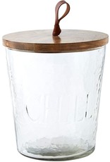 Mud Pie Chill Textured Glass Ice Bucket w Lid