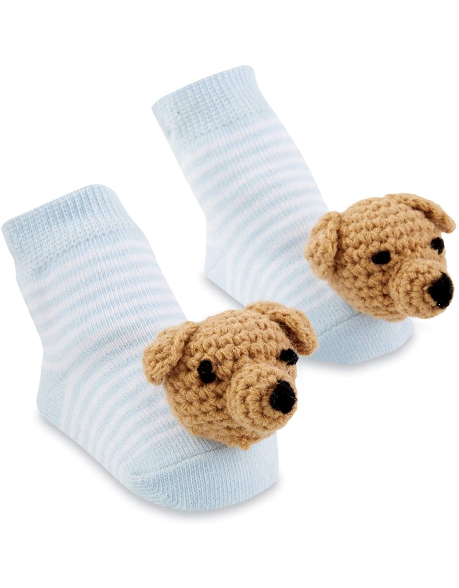 Mud Pie Baby Gifts Blue Dog Rattle Toe Socks