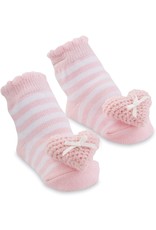 Mud Pie Baby Gifts Pink Heart Rattle Toe Socks