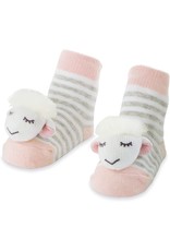 Mud Pie Baby Gifts Pink Sheep Rattle Toe Socks