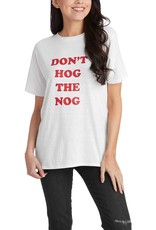 Mud Pie Holiday Graphic Tees Dont Hog The Nog T-Shirt M-L