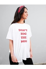 Mud Pie Holiday Graphic Tees Dont Hog The Nog T-Shirt M-L