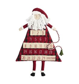 Mud Pie Christmas Santa Advent Calendar - Buffalo Check